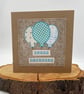 Birthday balloon appliqué card - Image 3