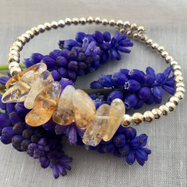 Citrine stacking bracelet