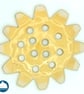 Ceramic flower frog, yellow - Image 2