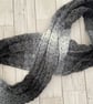Monochrome Infinity Scarf - Handmade Crochet - Black Sparkly - Womens Scarves - Image 4