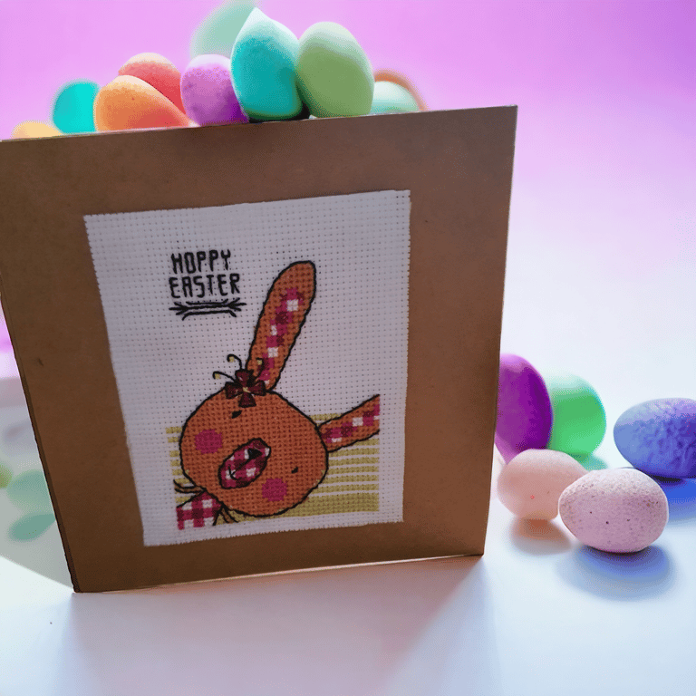 Handmade easter bunny card 