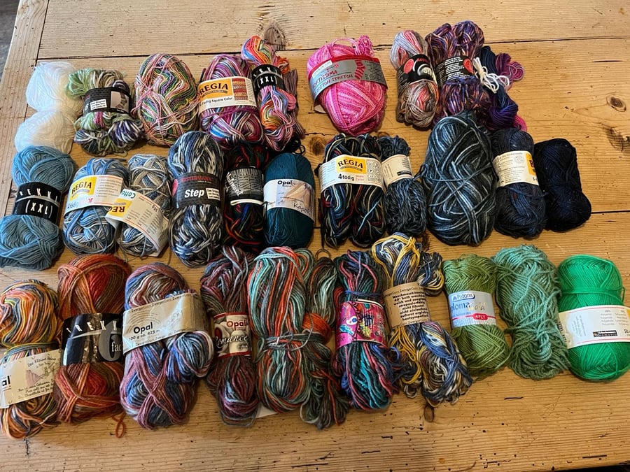 Socking great haul of sock wool.