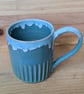 Scandi drippy blue mug - Image 6