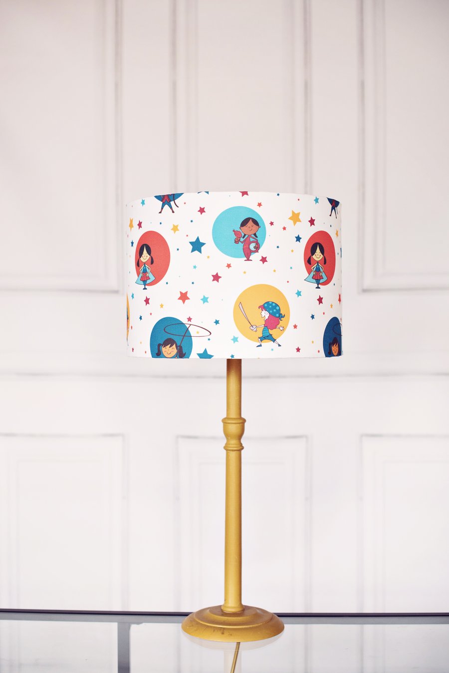 20 cm Powerful girls lampshade, girl power lamp, childrens lampshade, kids lamps