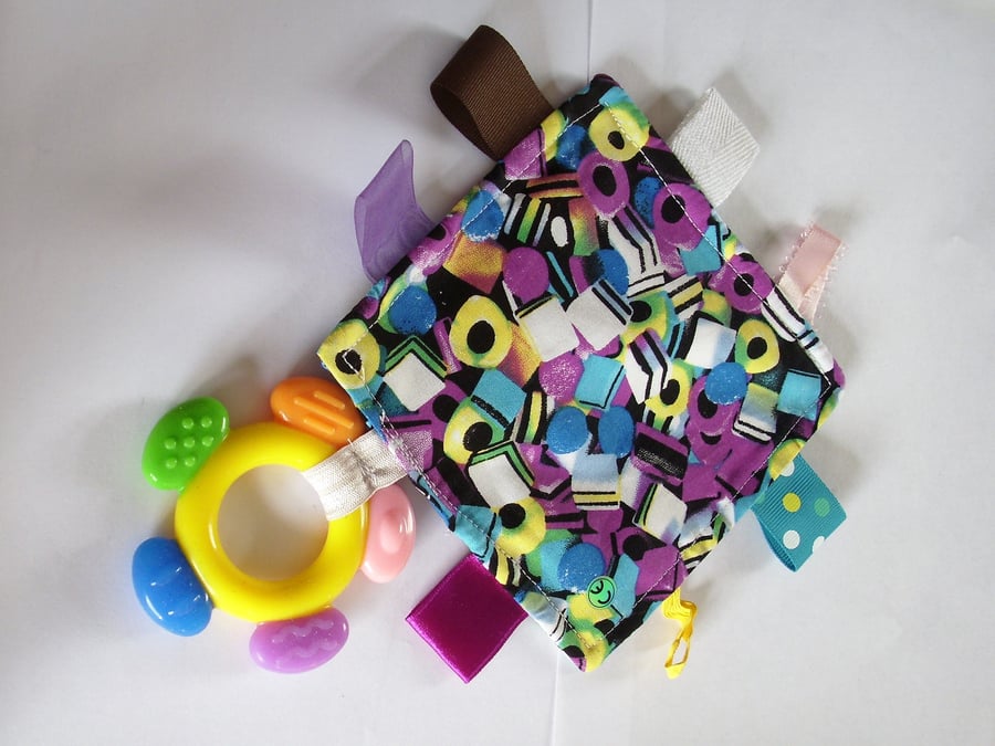 Liquorice Allsort tagged teether - FREE POST UK only