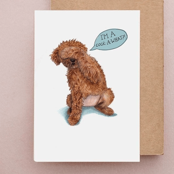 Funny Cockapoo Card - Cockapoo gifts, doodle birthday card, cockapoo birthday