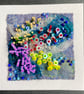 Hand bead embroidered 3 dimensional framed ocean coral reef piece 