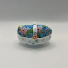 Vintage Upcycled Floral Decorative Basket Pin Cushion
