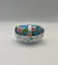 Vintage Upcycled Floral Decorative Basket Pin Cushion