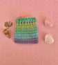 Handmade Crochet Crystal & Pendulum Pouch Travel Crystal Bag Heart Decoration  - Image 3