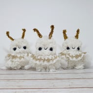 Gold Cream Plush Christmas Moth