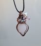 Pink Rose Quartz Heart Crystal & Copper Necklace Pendant Gift Jewellery Jewelry - Image 10