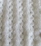 14" Newborn Round Neck Lacey Striped Cardigan (White) - Image 3