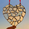 Sea glass mosaic suncatcher 
