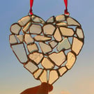 Sea glass mosaic suncatcher 
