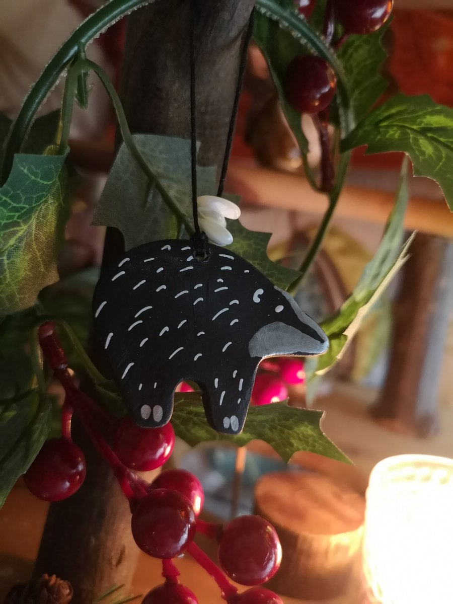 Badger Dark Christmas Decorations. 