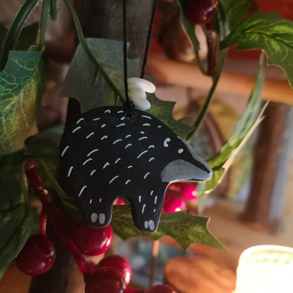 Badger Dark Christmas Decorations. 