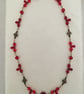 Red and Gold Beaded Necklace - Image 4
