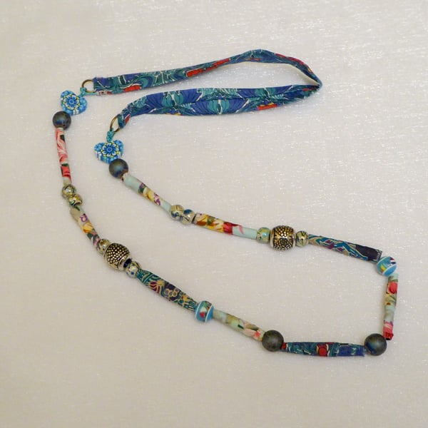 Textile Bead Necklace