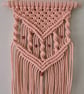 Handmade Peach Pink Macramé Wall Hanging - Boho Cotton Wall Decor. - Image 2