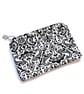 Black And White Damask Zip Pouch - Small Zip Bag For Coins Cards And Essentials