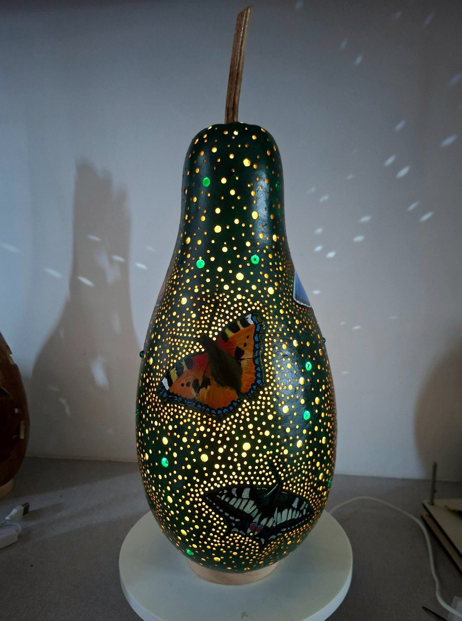 British Butterflies Gourd Lamp