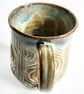 Large Textured Blue and Brown Glazed Mug - Hand Thrown Stoneware Ceramic Mug  - Image 5
