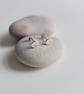 Hammered Round Stud Earrings, Recycled Sterling Silver Circles - Image 5