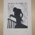 Nosferatu A4 Lino Print
