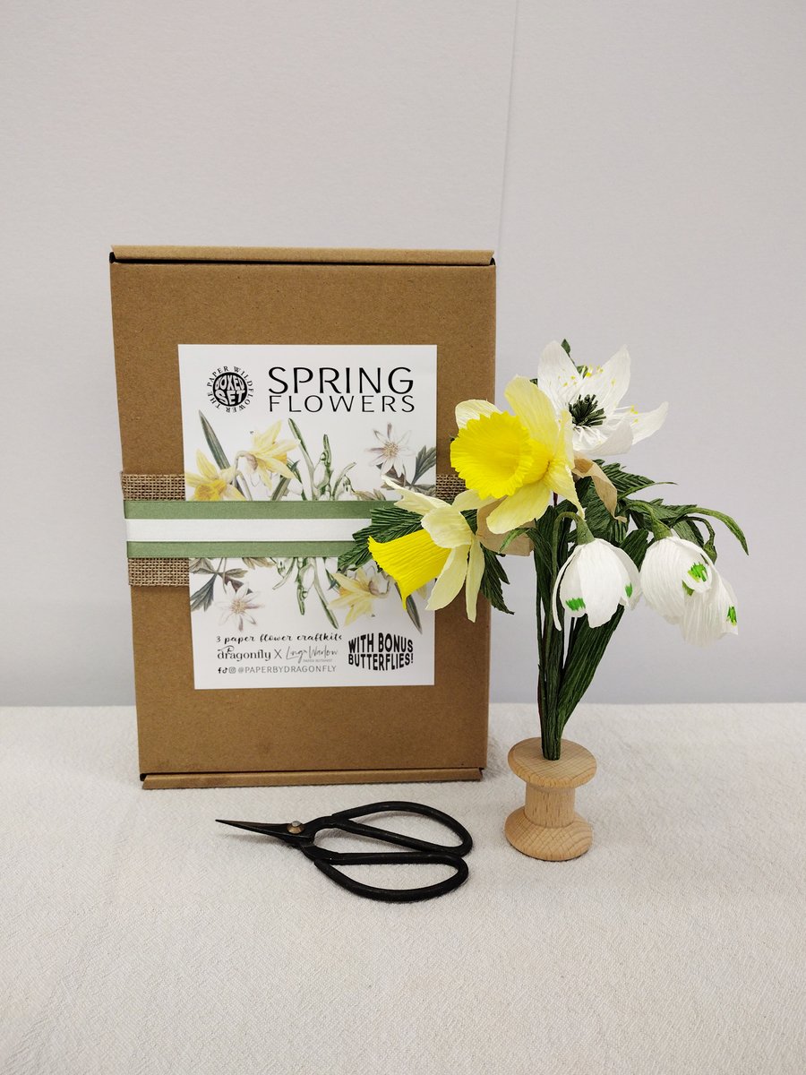 Make Your Own Paper Spring Flowers: Boxed Gift Set