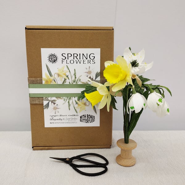 Make Your Own Paper Spring Flowers: Boxed Gift Set
