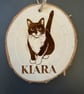 Personalised Custom Pet Portrait on a Beech Wood Slice (6-10cm) - Image 5