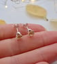 Sparkly & Autumnal simple Citrine stud earrings - Image 7