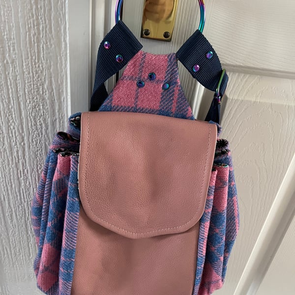 The Quirky Batala Backpack - Made from Amor Tweed and Italian Goats Leather