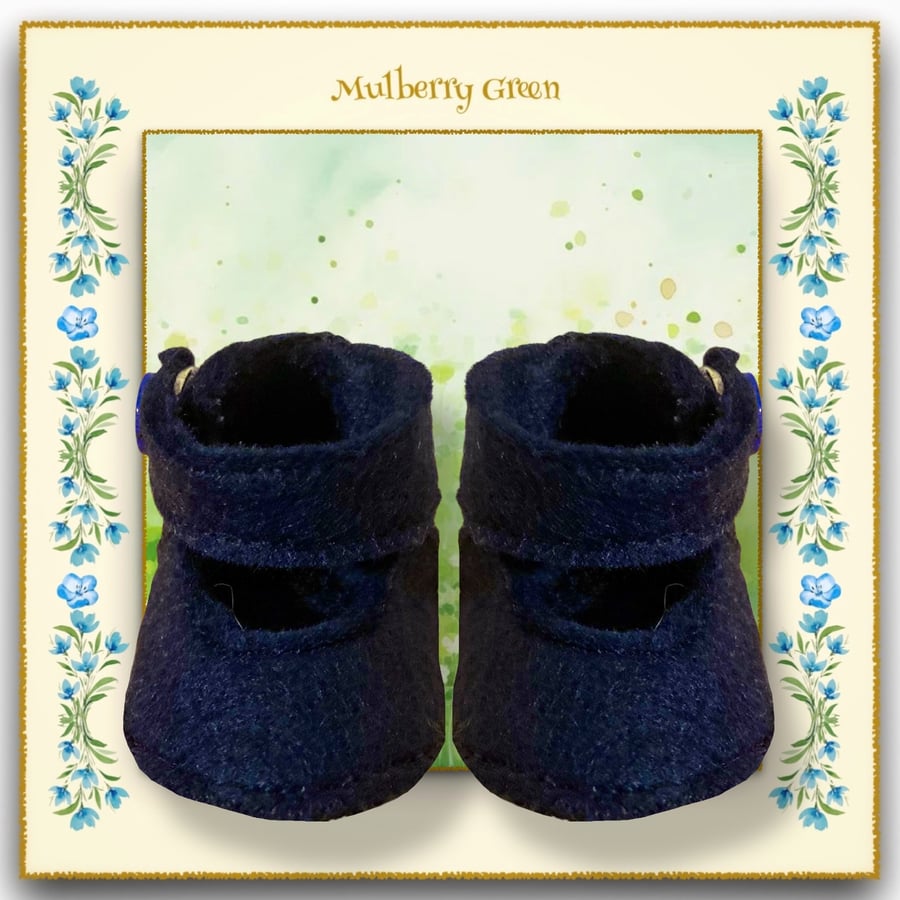 Plain Navy Mary Jane Shoes