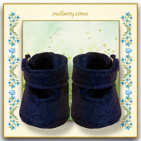 Plain Navy Mary Jane Shoes