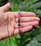 Amethyst Beaded Bracelet with bronze accents - Image 4