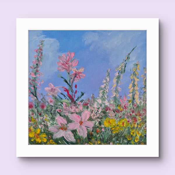 "The promise of summer" is an original oil  floral painting 