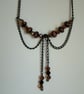 SALE- HALF PRICE -DOWNTON ABBEY NECKLACE  -  LAMPWORK NECKLACE - FREE UK POSTAGE - Image 4