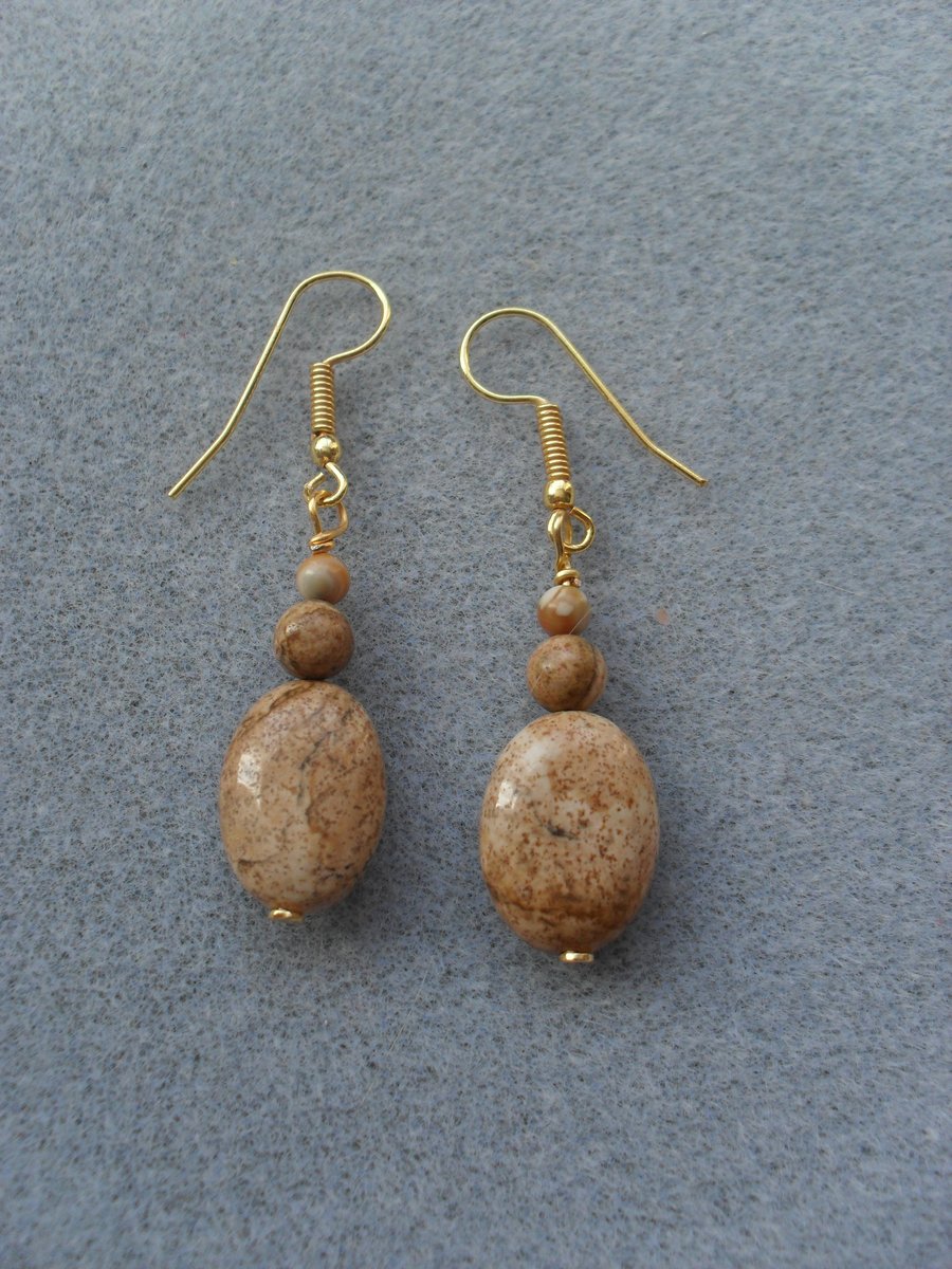 Picture Jasper Earrings
