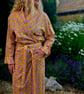 Handmade Liberty of London Tana Lawn Dressing Gown – Luxury Robe – Clementina - Image 1