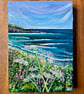 Original Acrylic Seascape on A5 Cradled Wooden Board - Image 2