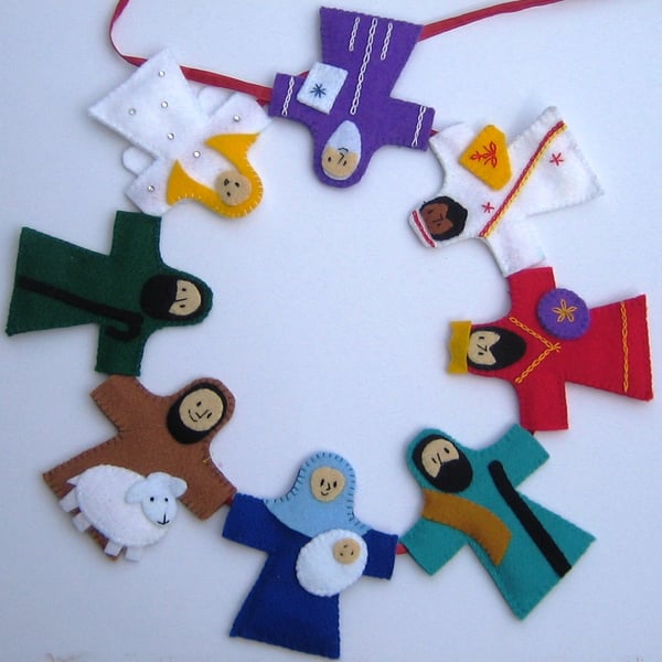 felt nativity bunting 