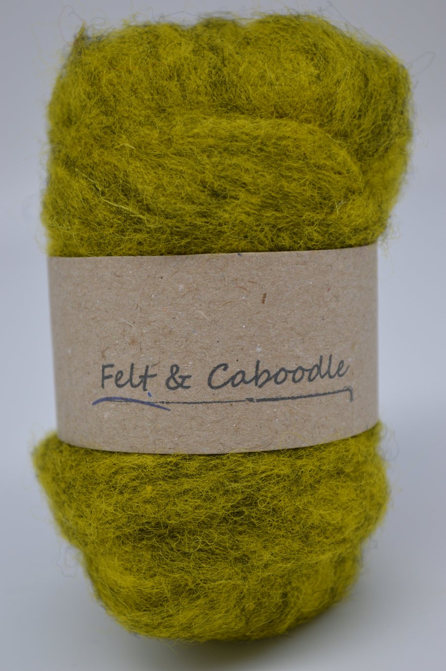 Carded Corriedale wool colour mix, yellow