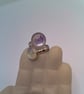 Adjustable Ring with 2 Lilac Flower Cabochons, Floral Ring, Gift for Her, Ring  - Image 8