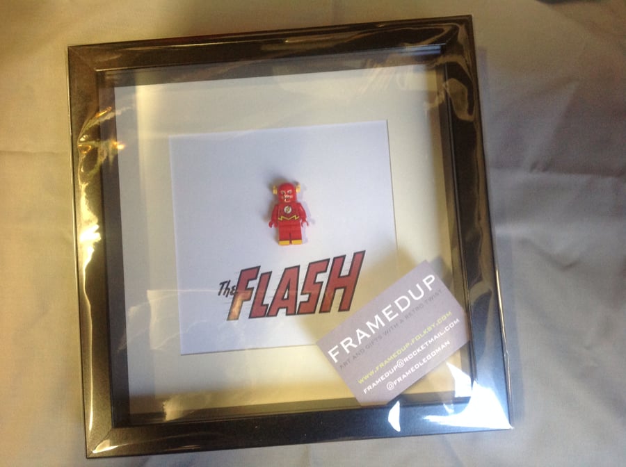 THE FLASH - FRAMED LEGO FLASH