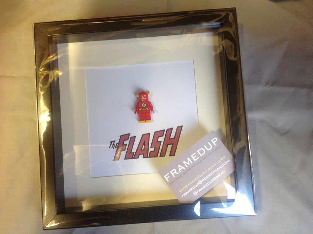 THE FLASH - FRAMED LEGO FLASH