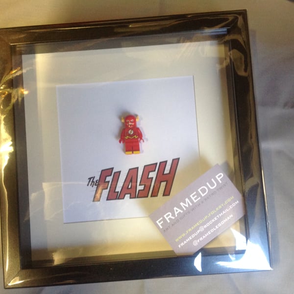 THE FLASH - FRAMED LEGO FLASH