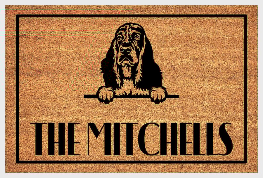 English Springer Spaniel Door Mat - Personalised Springer Spaniel Door Mat