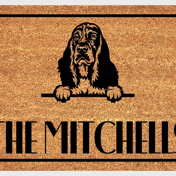 English Springer Spaniel Door Mat - Personalised Springer Spaniel Door Mat